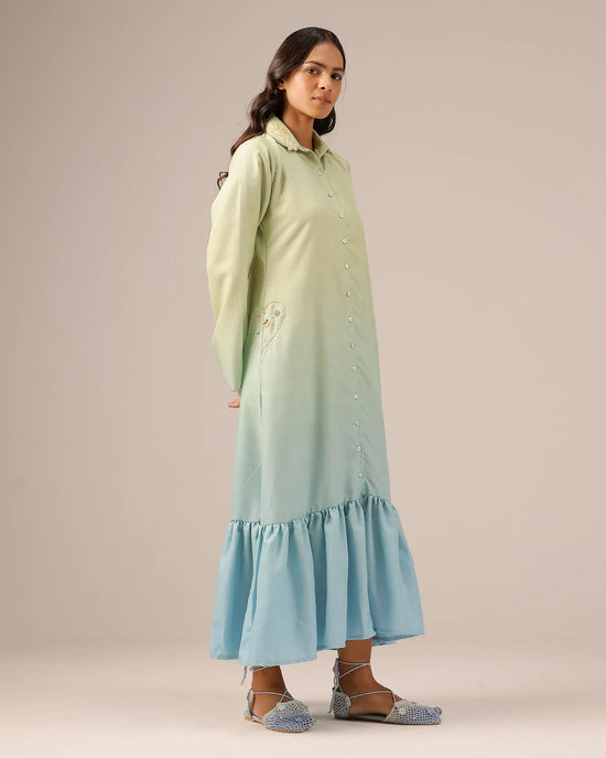 Seafoam Linen Dress - OurDve