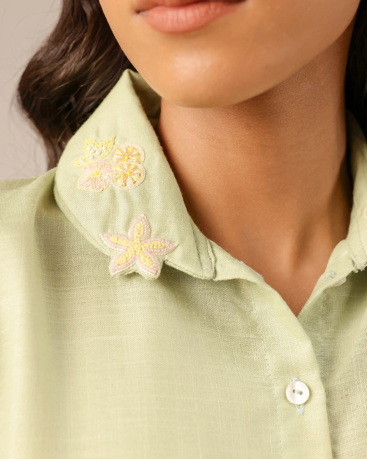 Seafoam Linen Dress - OurDve