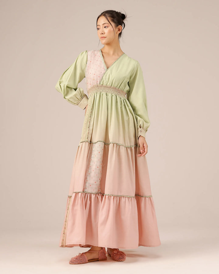Pop Patchwork Linen Dress ��� OurDve