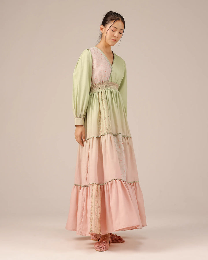 Pop Patchwork Linen Dress ��� OurDve