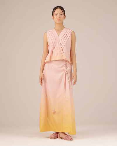 Berry Breeze Co-Ord Set (Pink To Yellow)