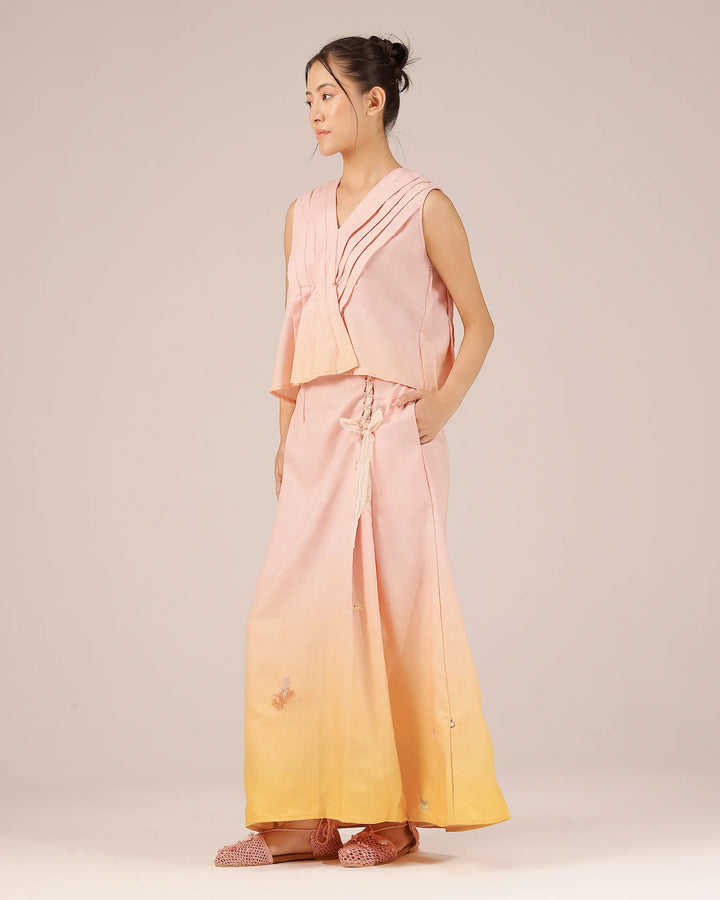 Berry Breeze Co-Ord Set (Pink To Yellow)