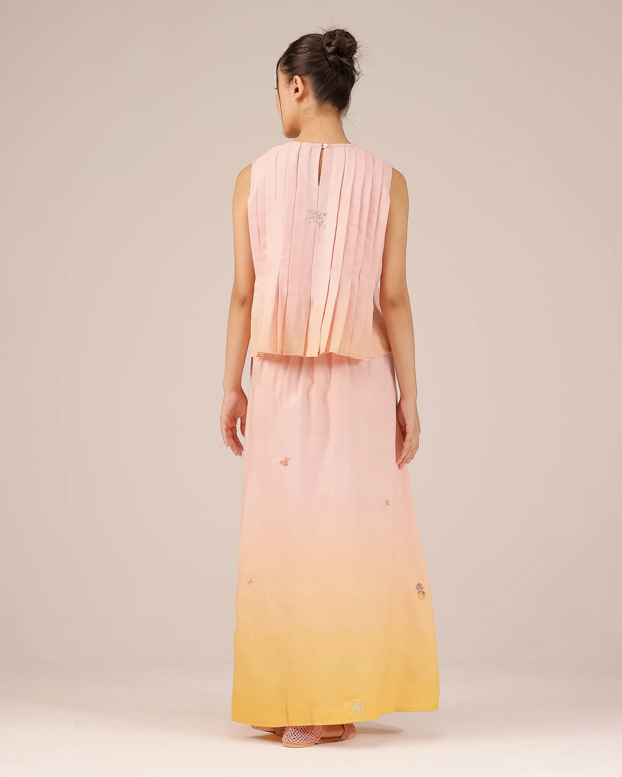 Berry Breeze Co-Ord Set (Pink To Yellow)