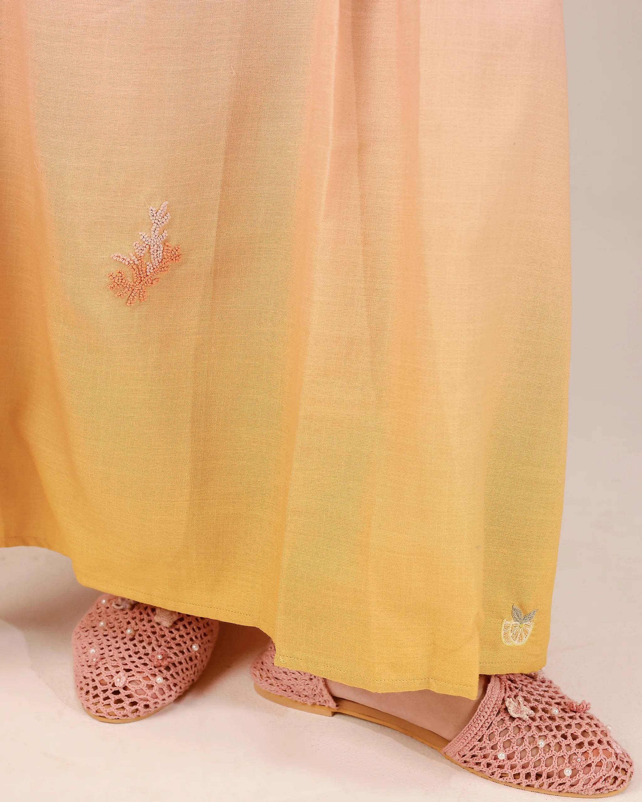 Berry Breeze Co-Ord Set (Pink To Yellow)