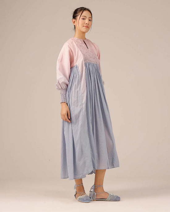 Beach Babe Pink to Blue Ombré Smocked Linen Dress - OurDve