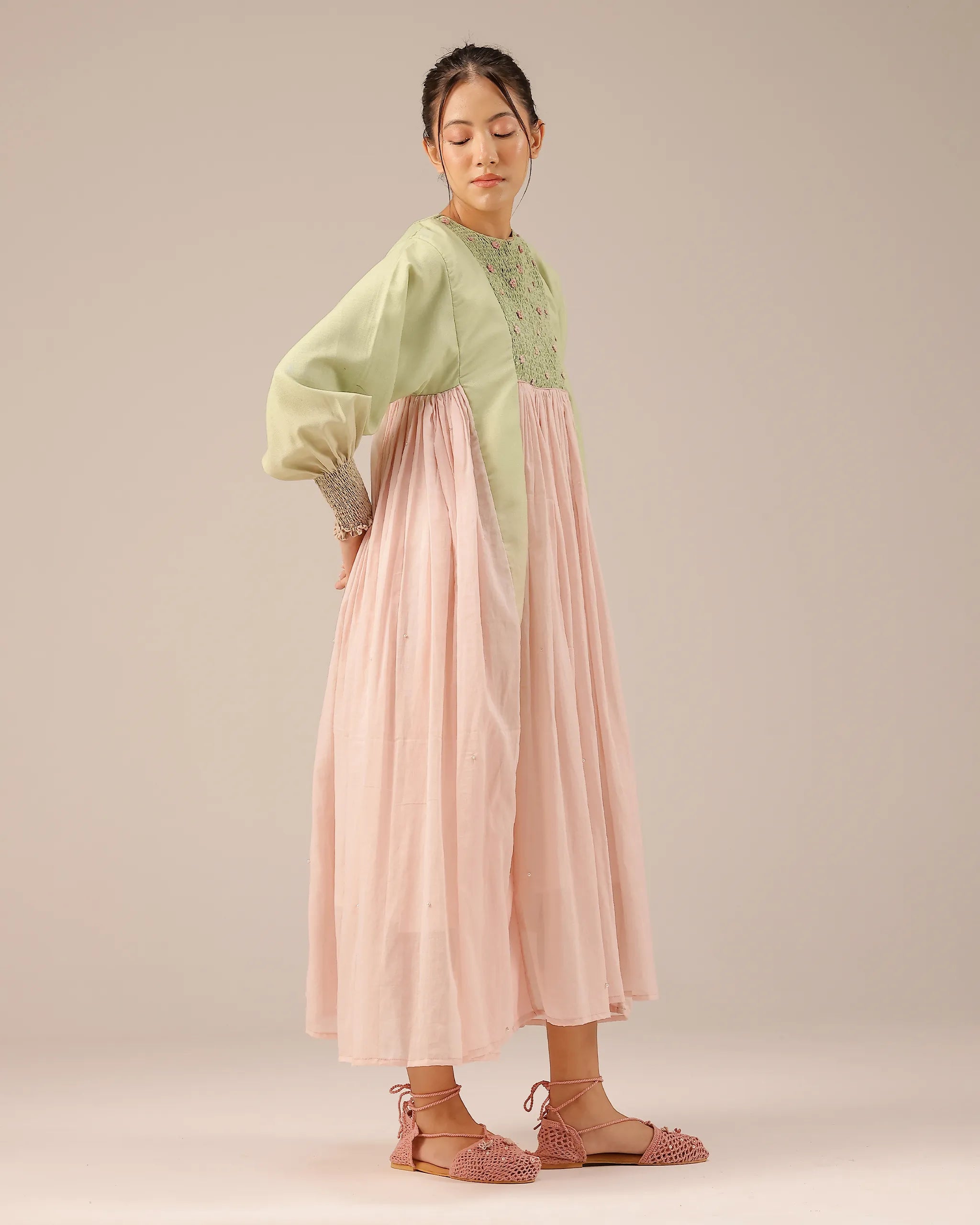 Beach Babe Linen Dress | Smocked Ombr�� & Crochet Floral Dress - OurDve