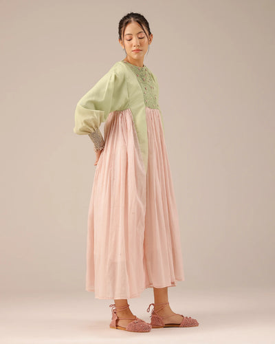 Beach Babe Linen Dress | Smocked Ombré & Crochet Floral Dress - OurDve