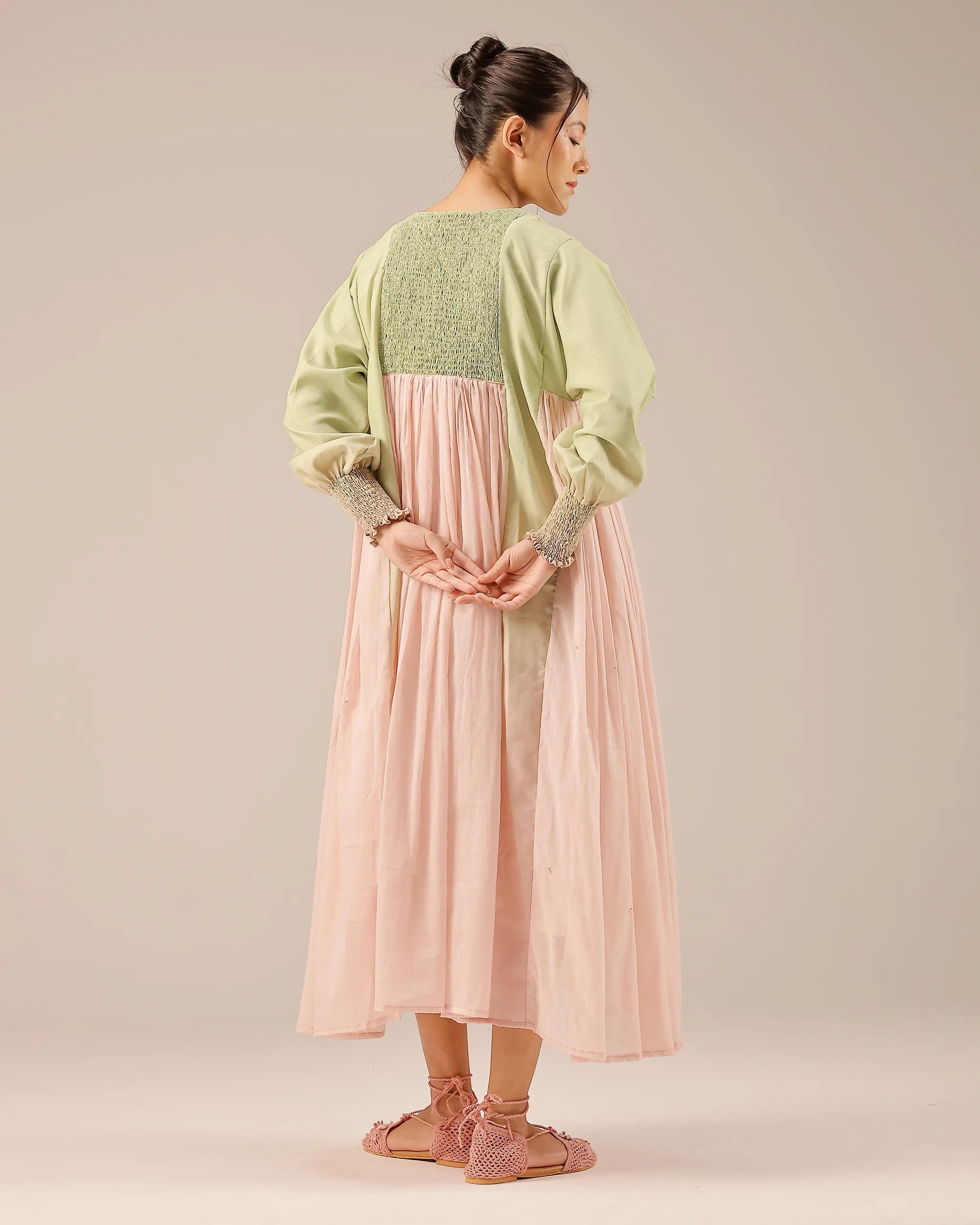 Beach Babe Linen Dress | Smocked Ombr�� & Crochet Floral Dress - OurDve
