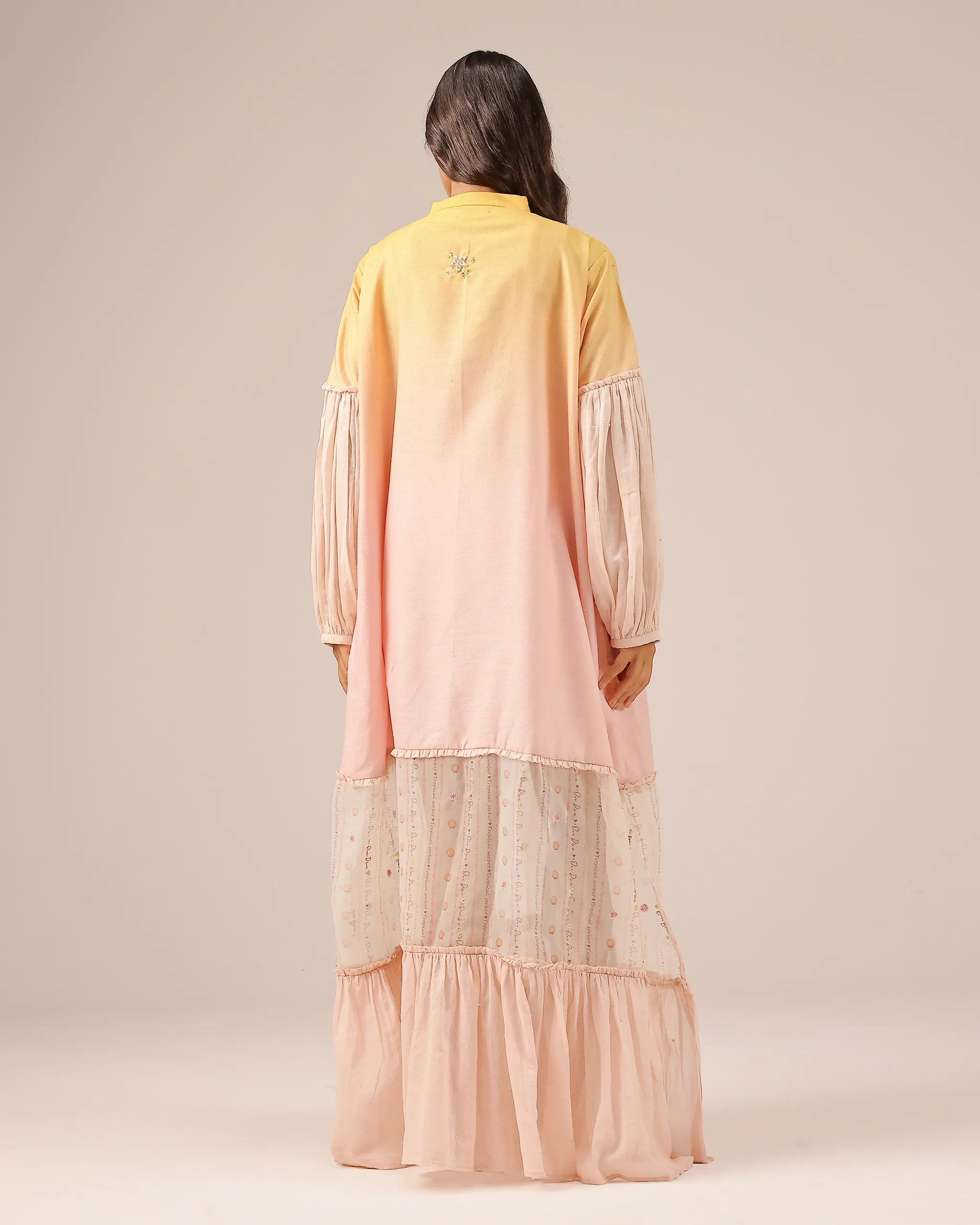 Palm Whisper Linen Dress | Ombr�� Bohemian Tunic ��� OurDve