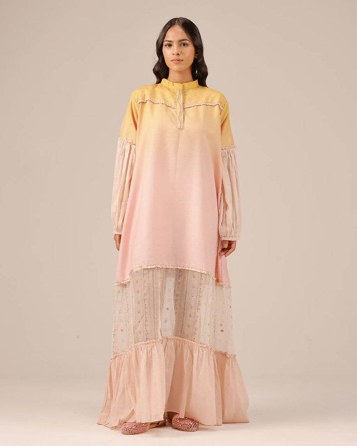 Palm Whisper Linen Dress | Ombr�� Bohemian Tunic ��� OurDve