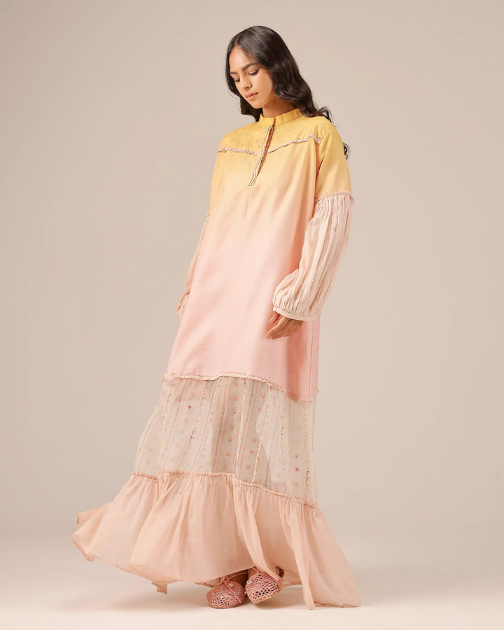 Palm Whisper Linen Dress | Ombr�� Bohemian Tunic ��� OurDve