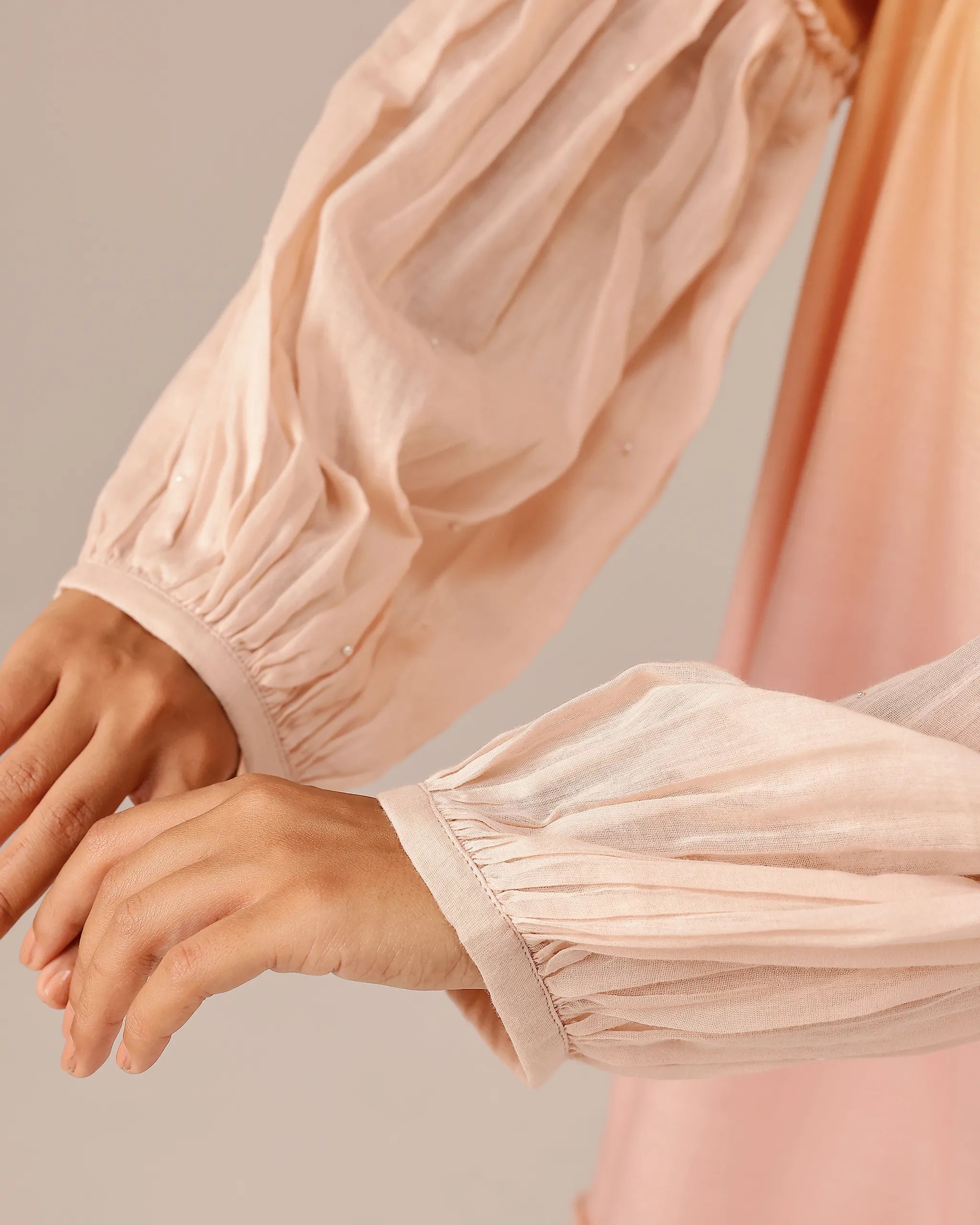 Palm Whisper Dress (Yellow To Pink)