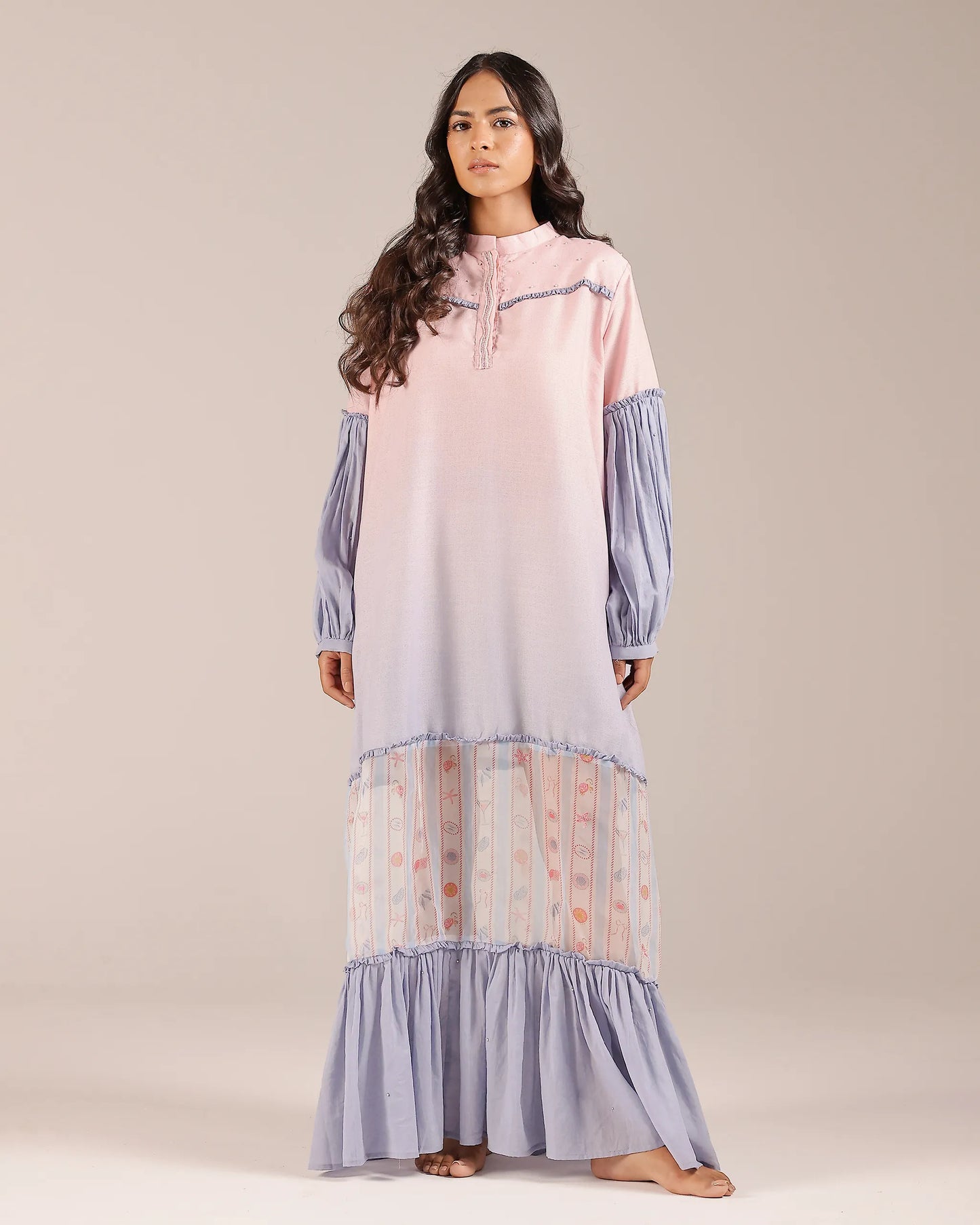 Palm Whisper Ombré Linen Dress - OurDve