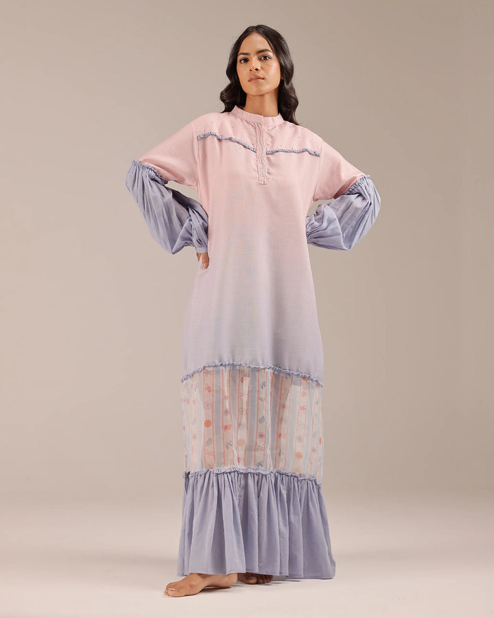 Palm Whisper Ombr�� Linen Dress - OurDve