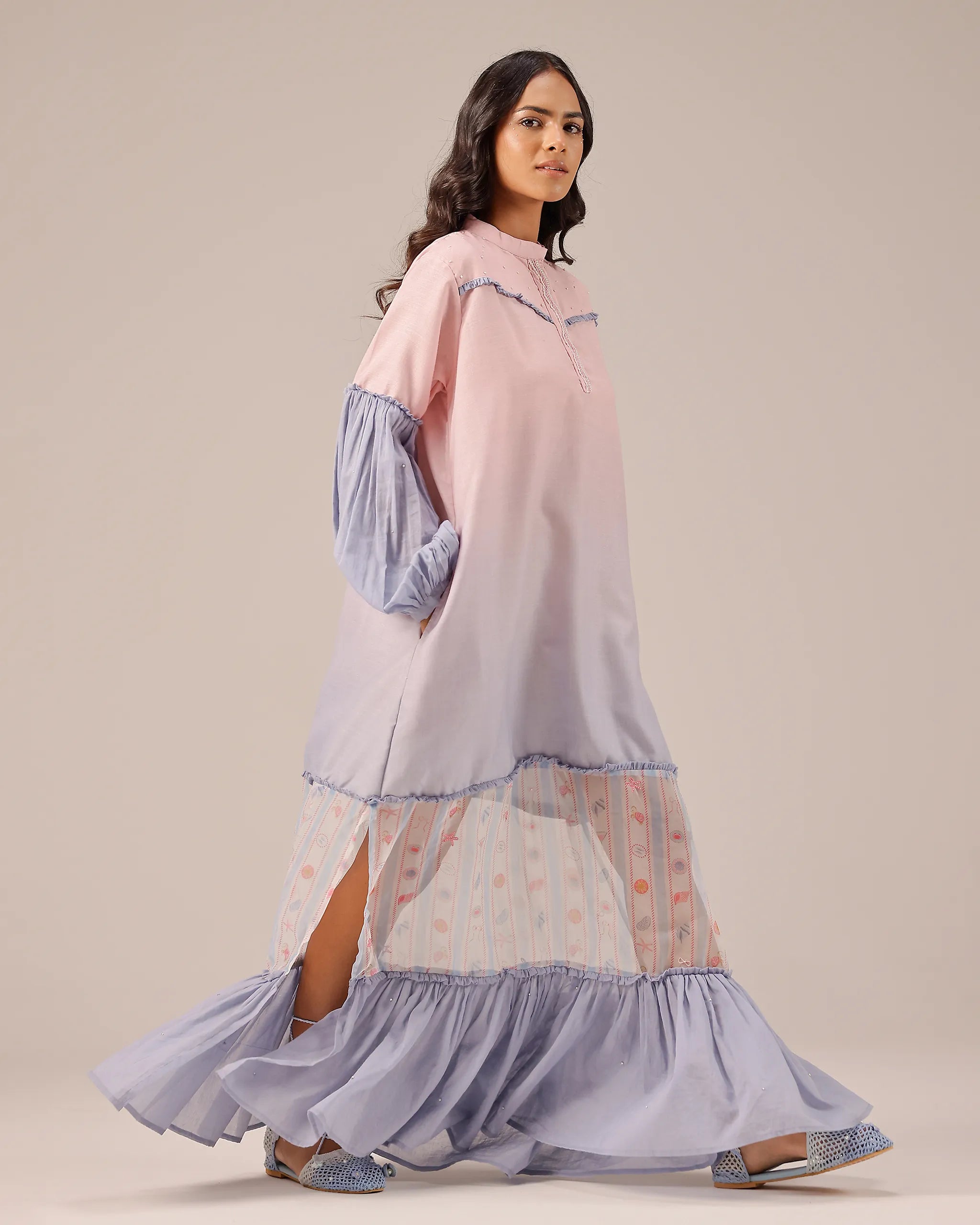 Palm Whisper Ombré Linen Dress - OurDve