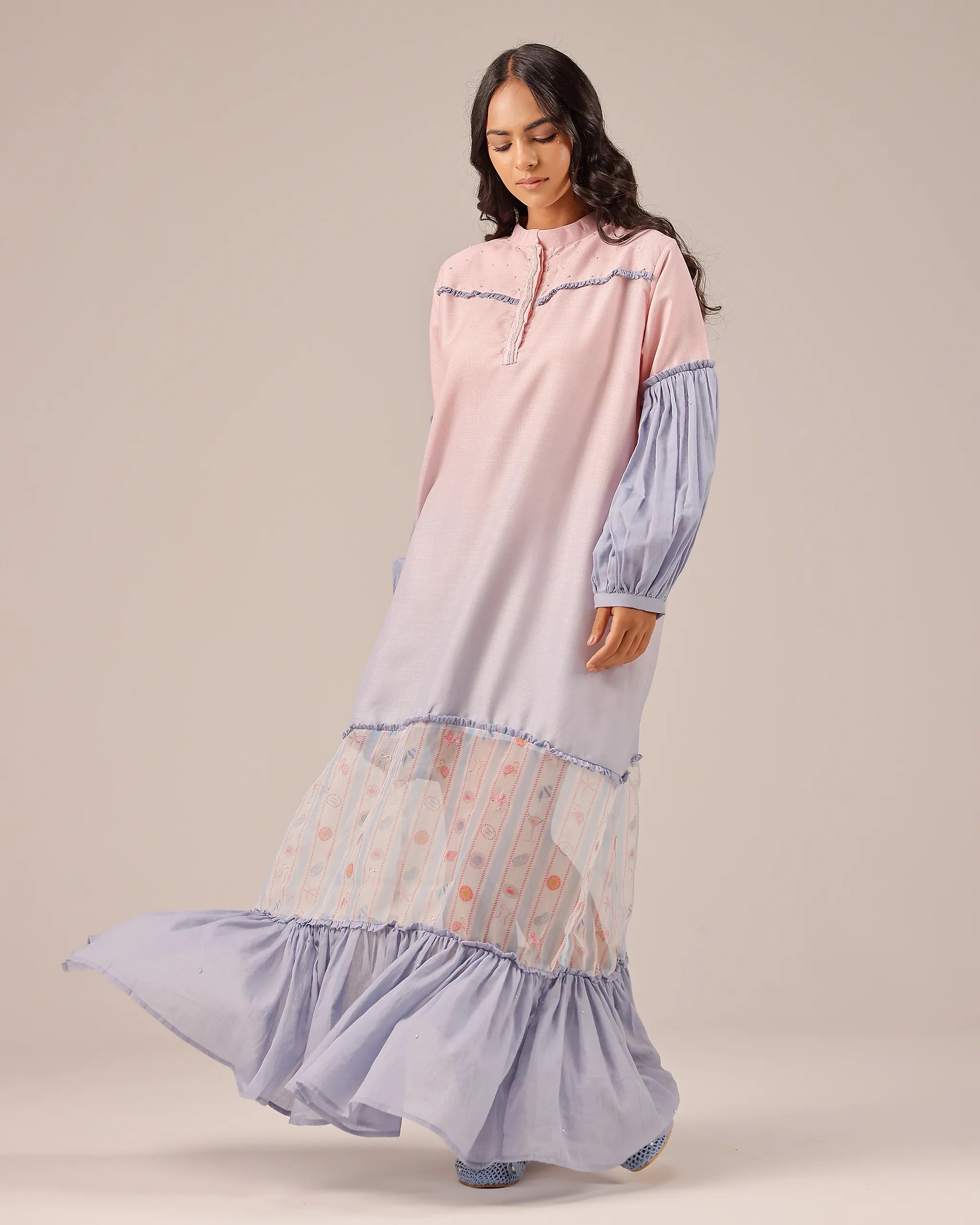 Palm Whisper Ombré Linen Dress - OurDve