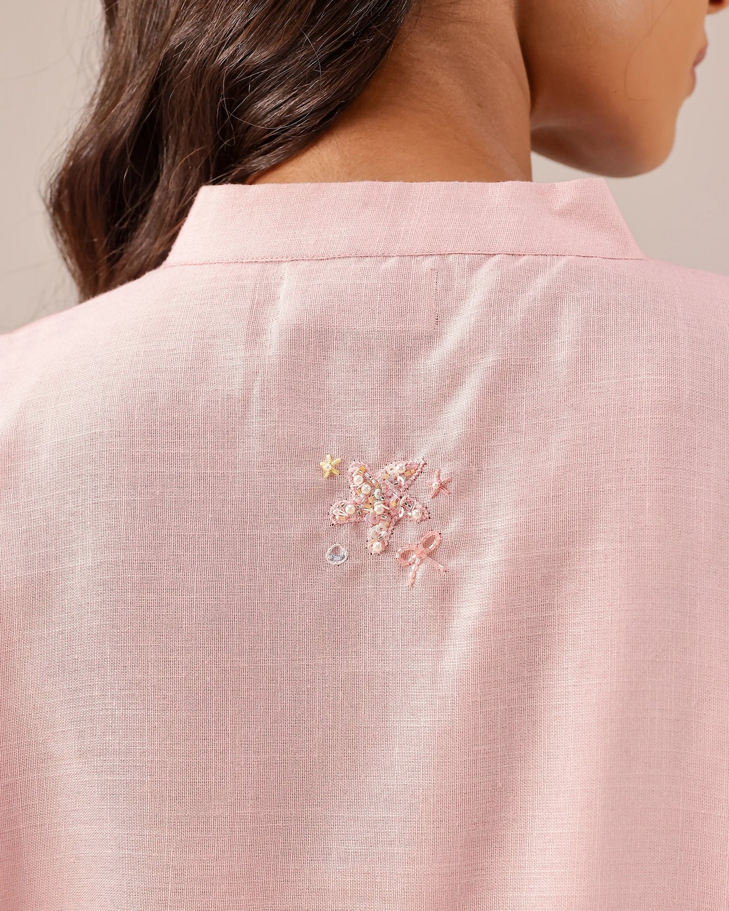 Palm Whisper Ombré Linen Dress - OurDve