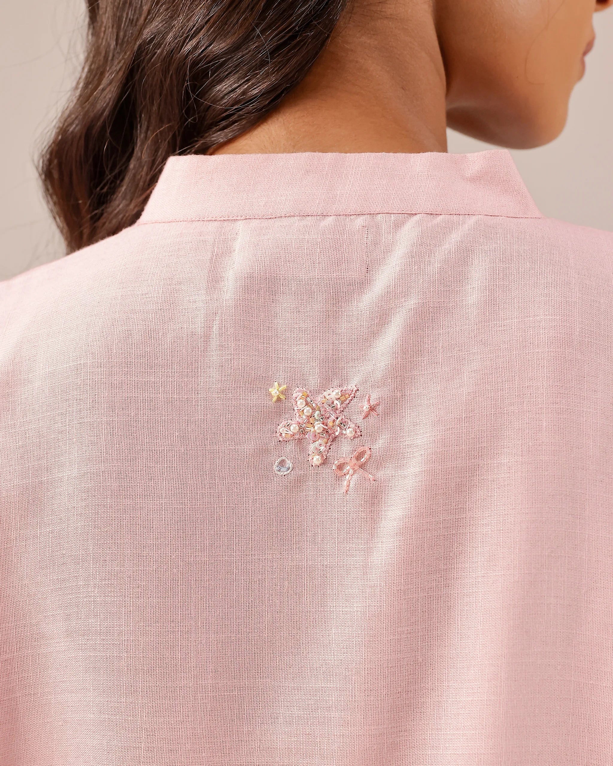 Palm Whisper Ombré Linen Dress - OurDve