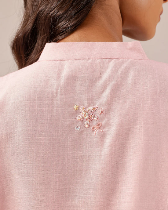 Palm Whisper Ombré Linen Dress - OurDve