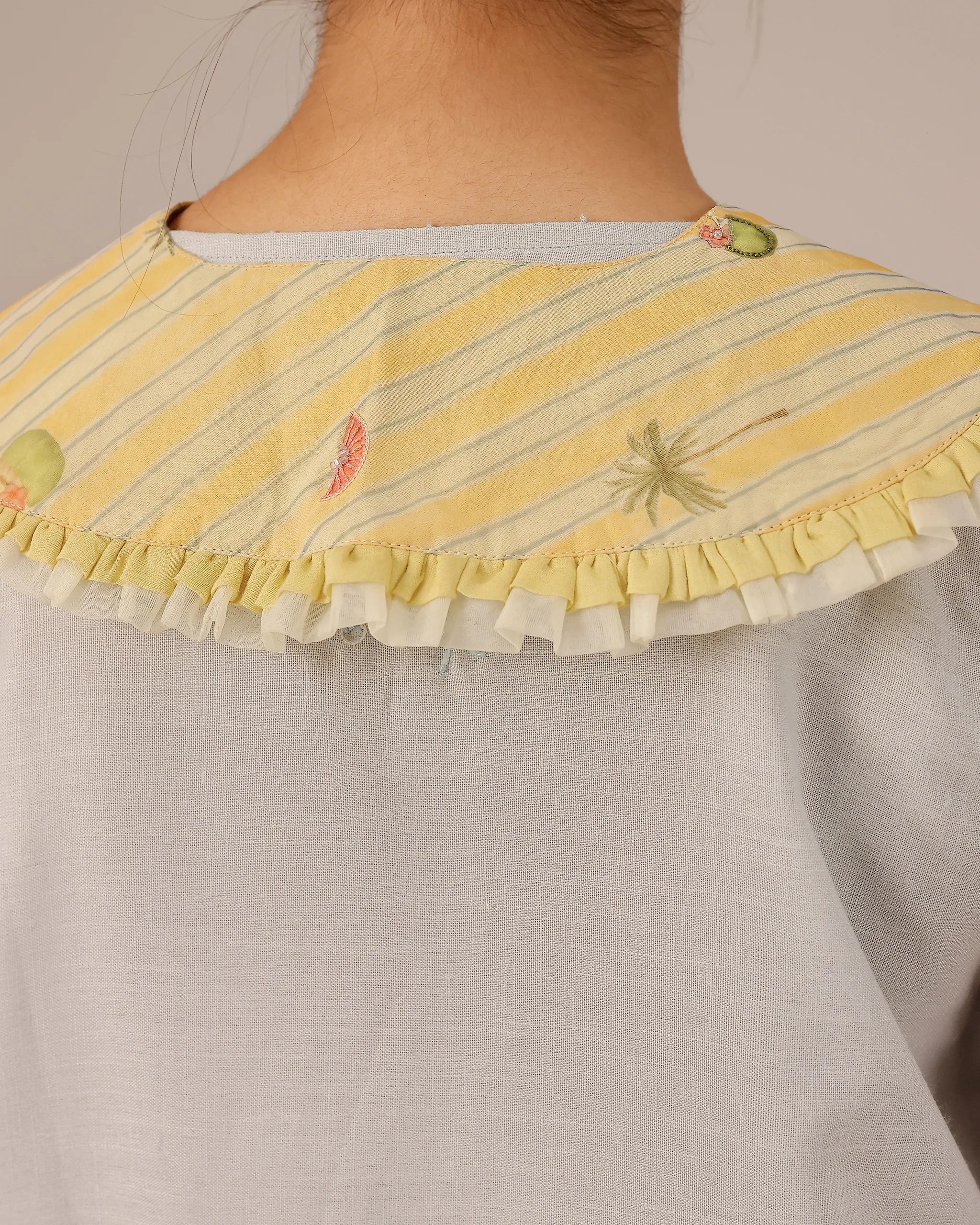 Grey Coconut Crush Sleeveless Linen Short Dress