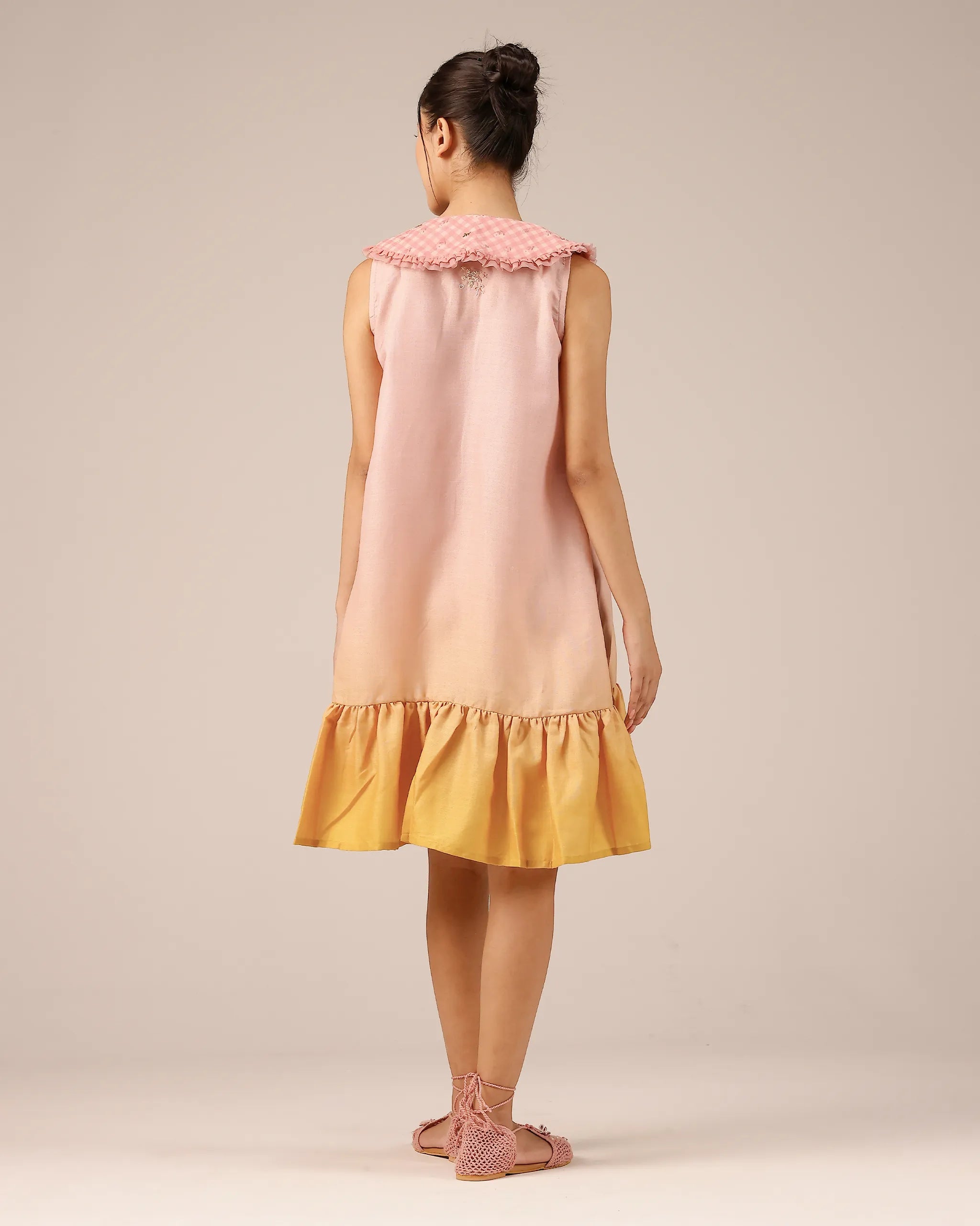 Coconut Crush Linen Dress | Pastel Pink Sleeveless Short Dress - OurDve