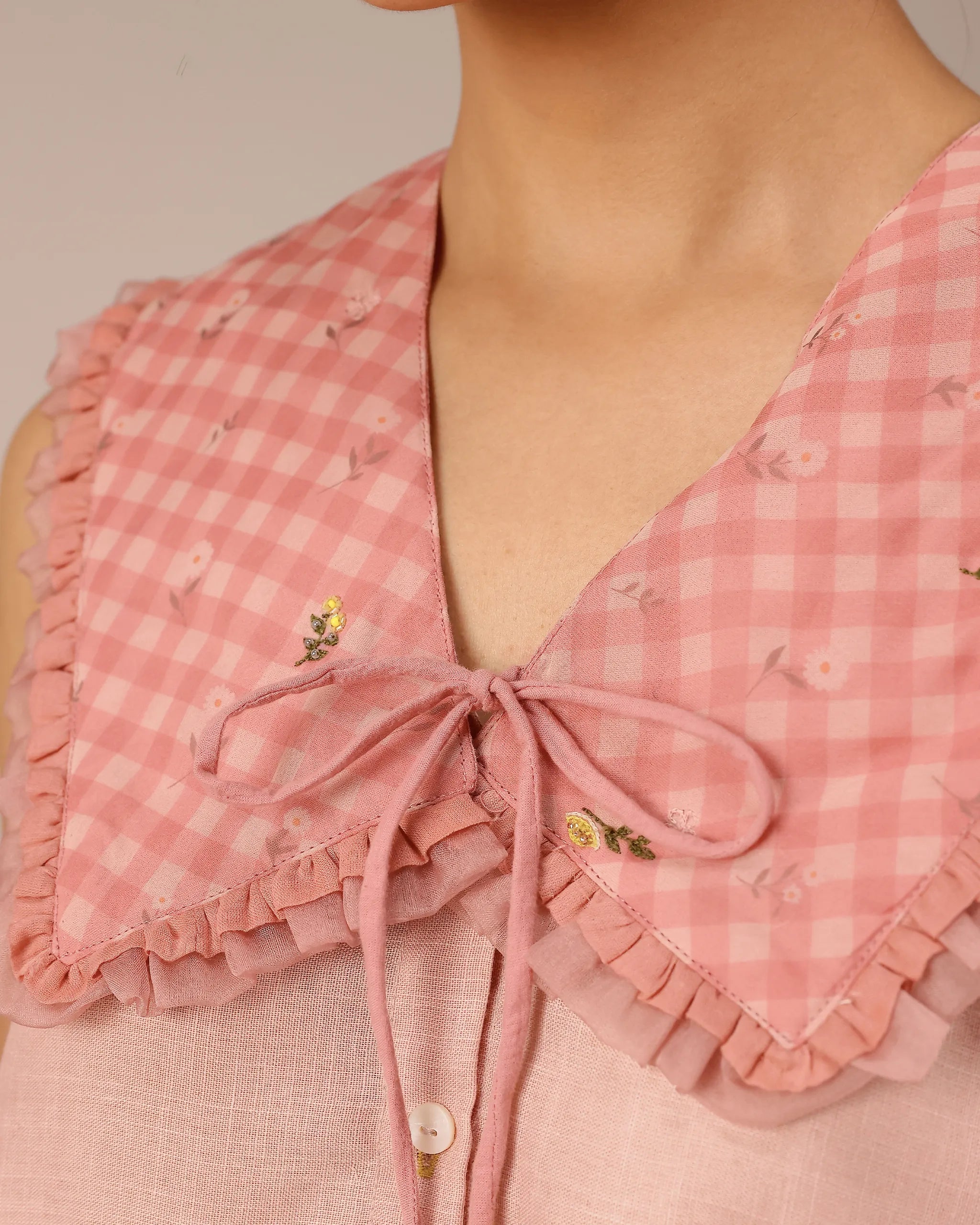 Coconut Crush Linen Dress | Pastel Pink Sleeveless Short Dress - OurDve
