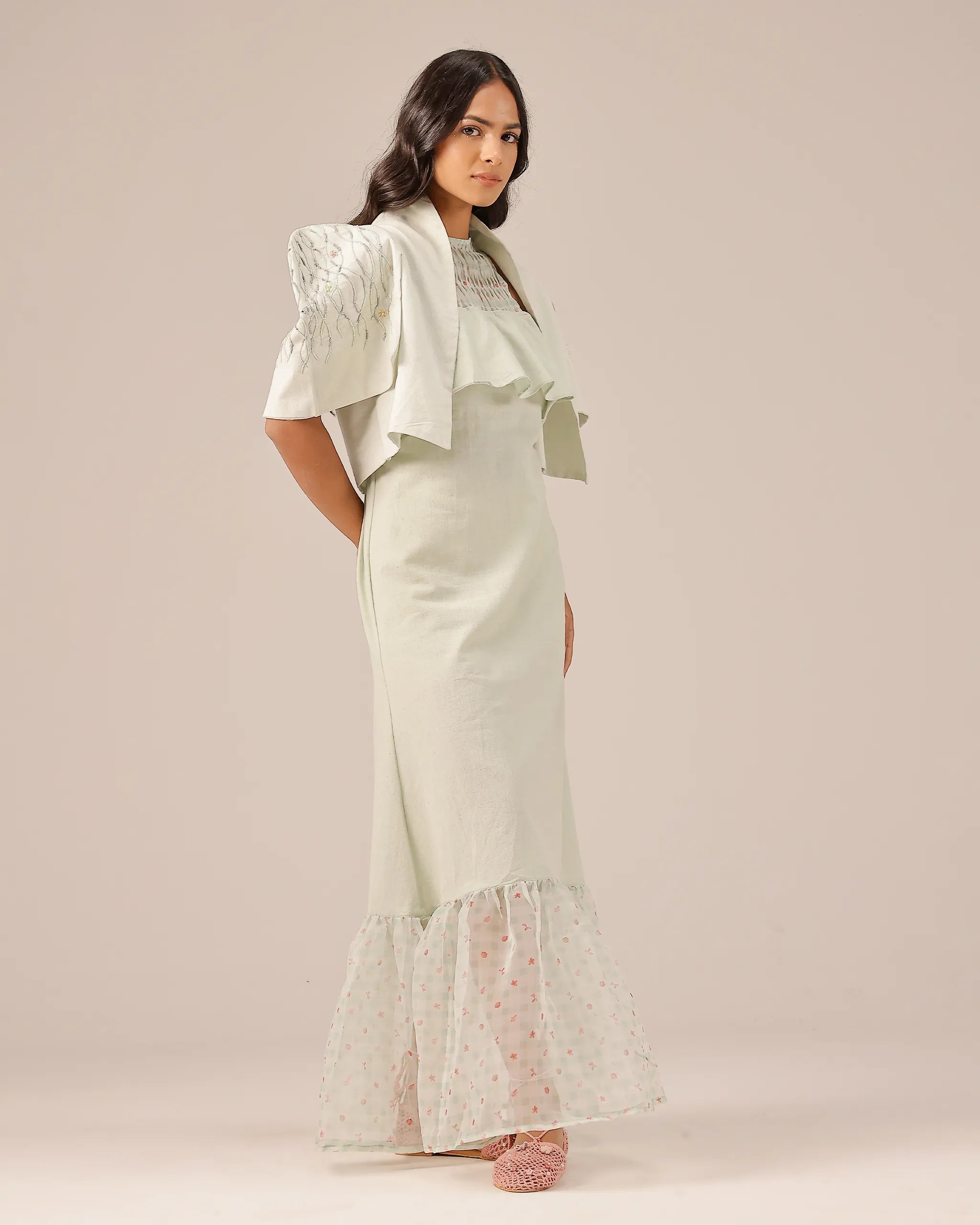 Palm Pop Jacket & Dress (Light Green)
