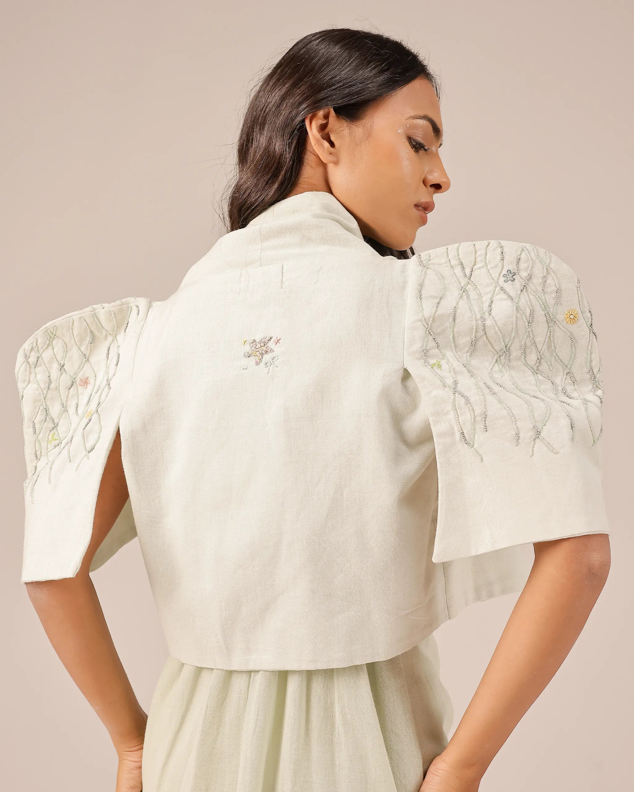 Palm Pop Jacket & Dress (Light Green)
