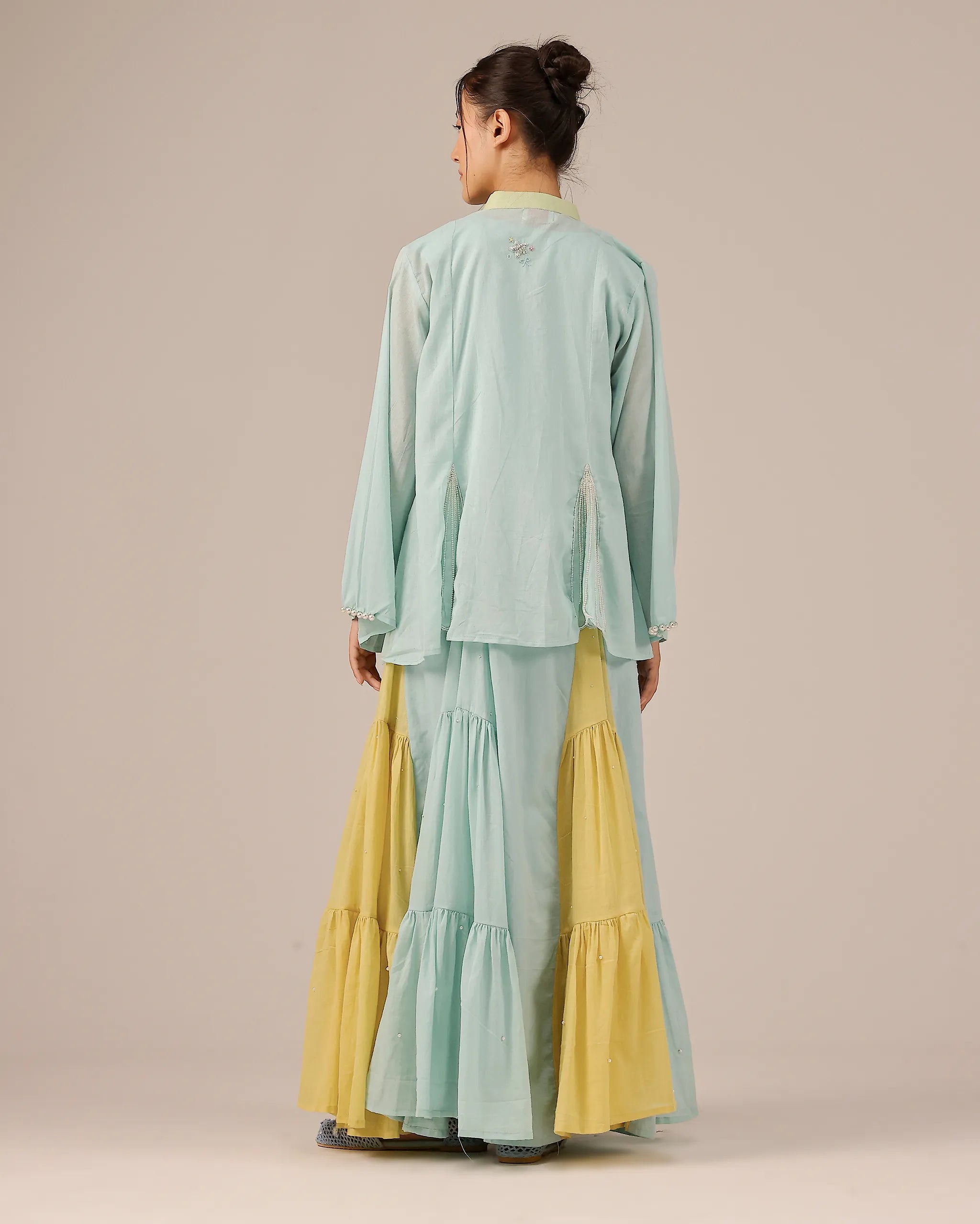 Blush Pearl Jacket & Dress (Blue)