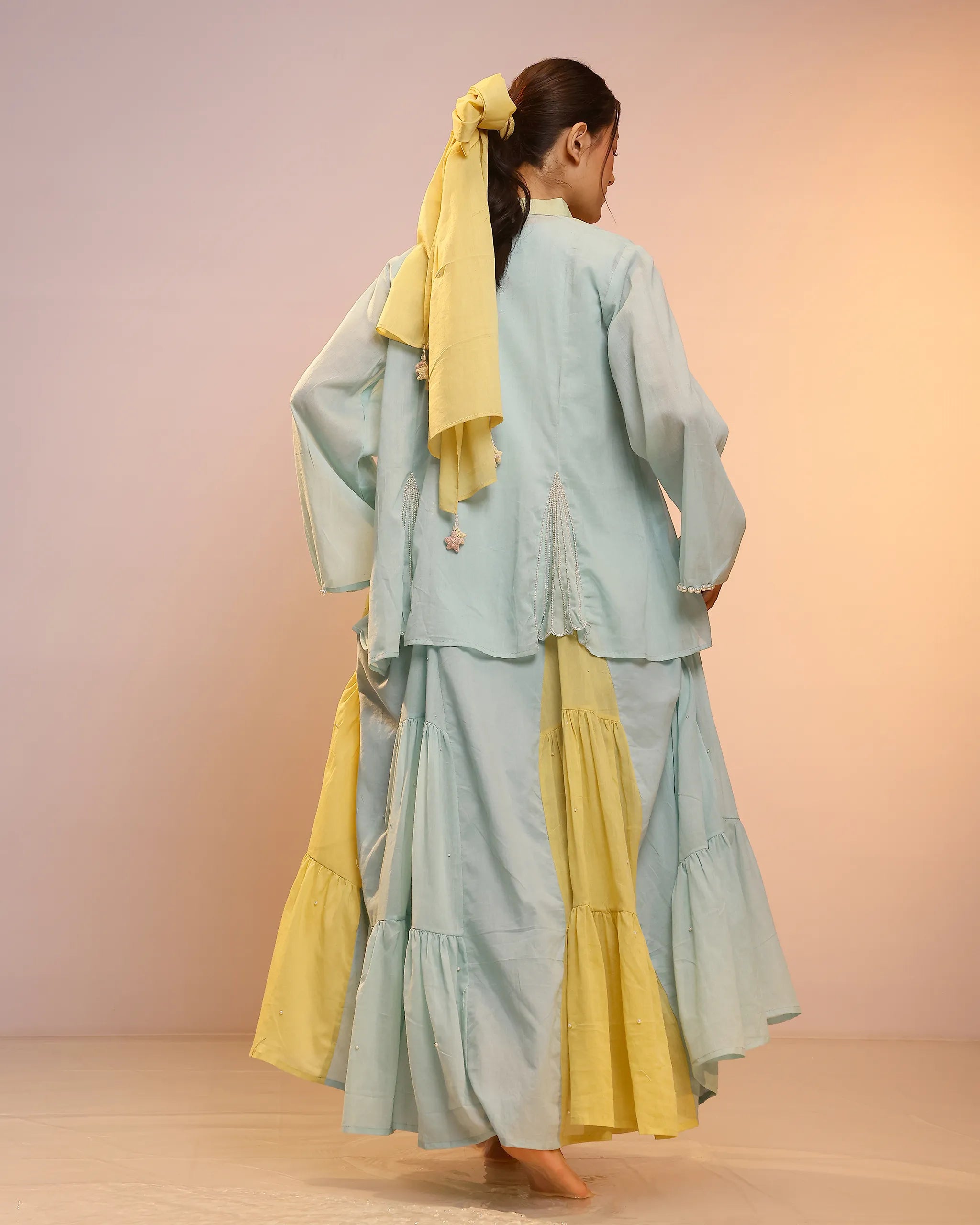 Blush Pearl Jacket & Dress (Blue)