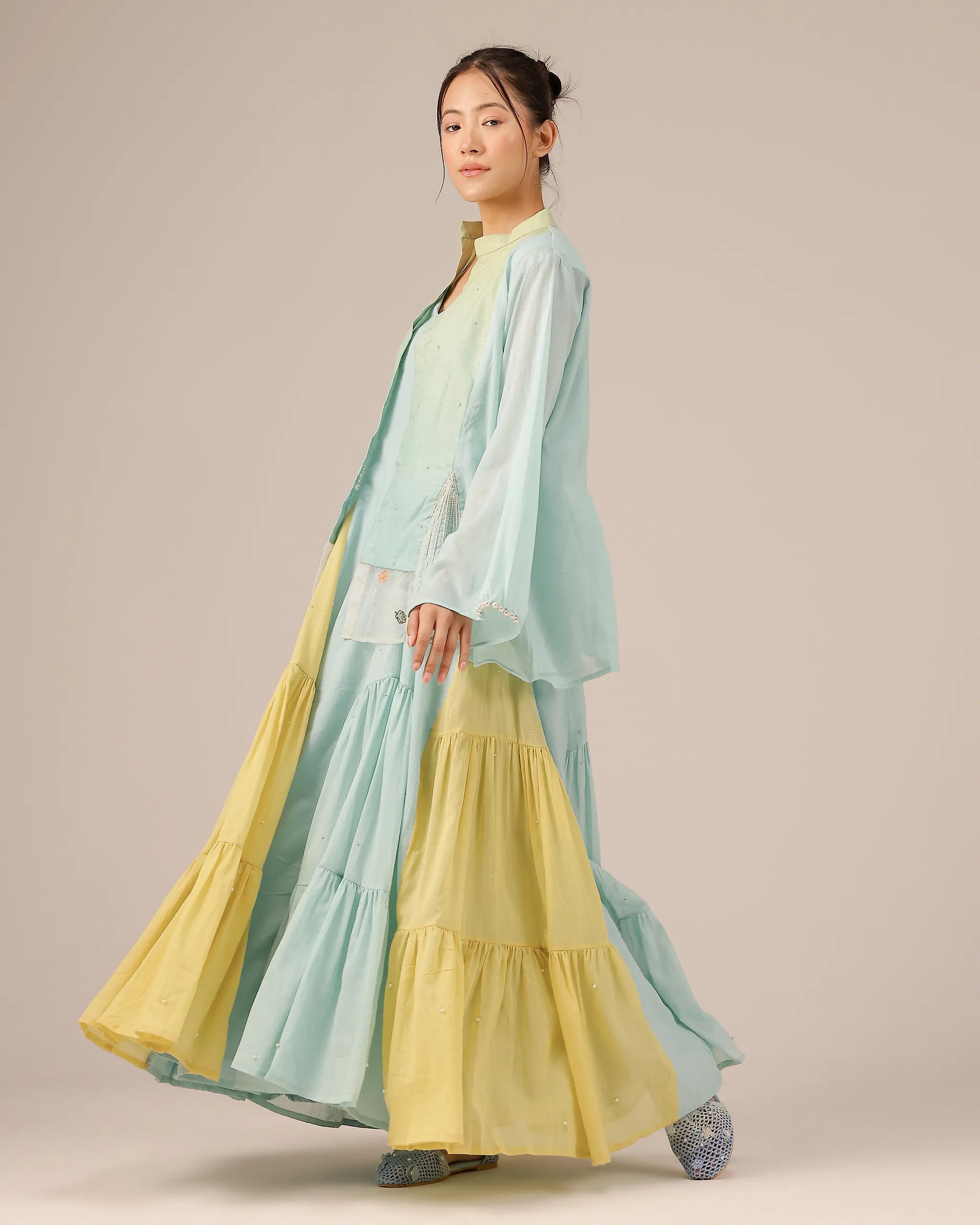 Blush Pearl Jacket & Dress (Blue)