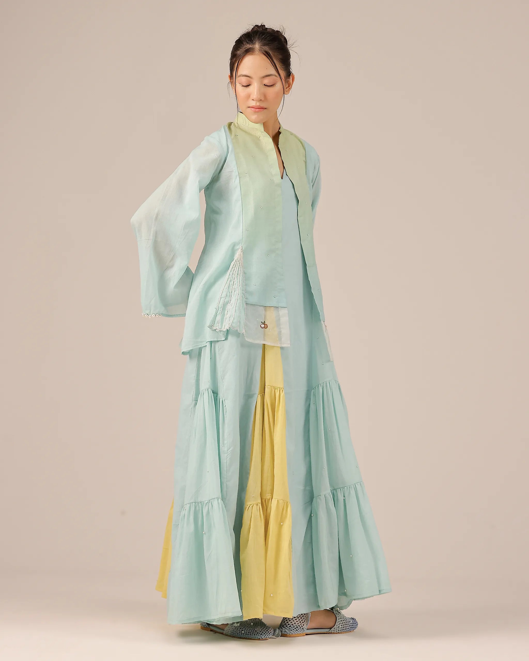 Blush Pearl Jacket & Dress (Blue)