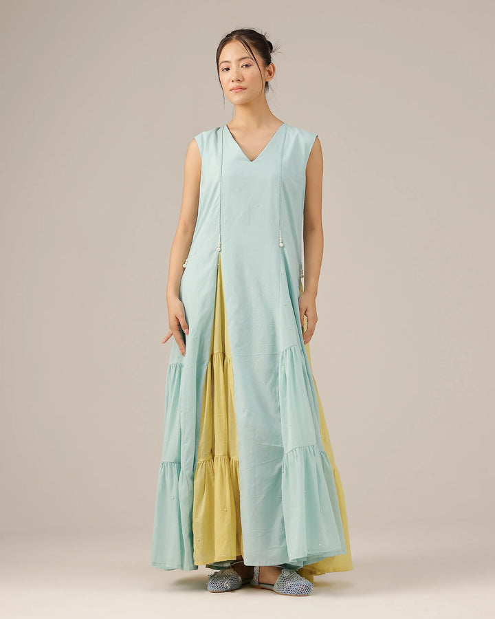 Blue Blush Pearl Midi Dress - OurDve