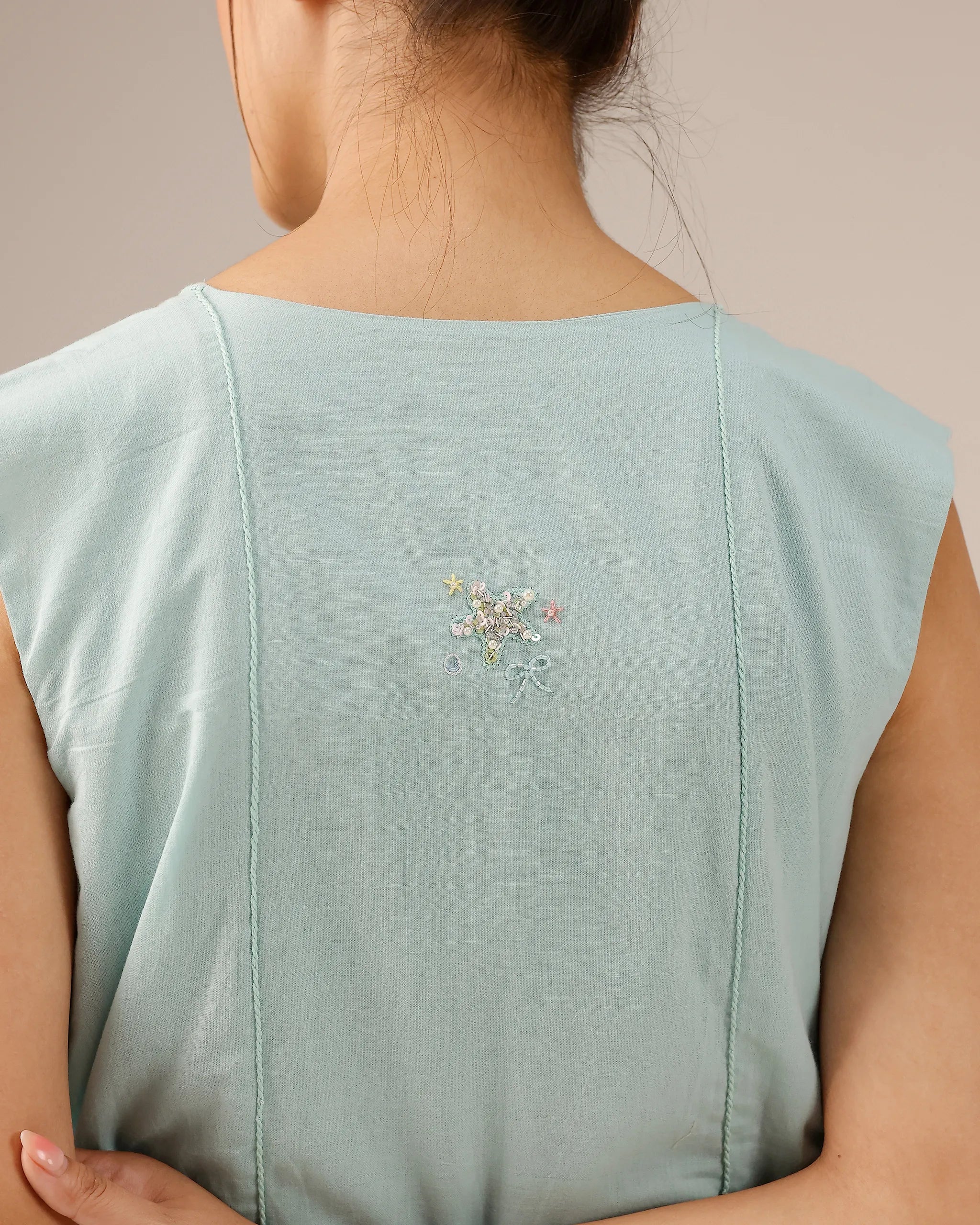 Blue Blush Pearl Midi Dress - OurDve