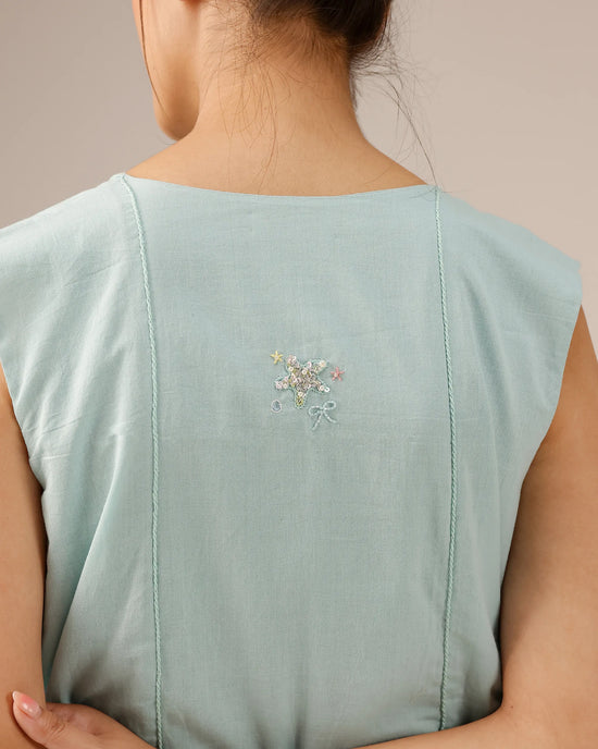 Blue Blush Pearl Midi Dress - OurDve