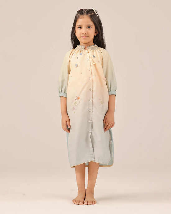 Sorbet Dress (Ivory To Grey)