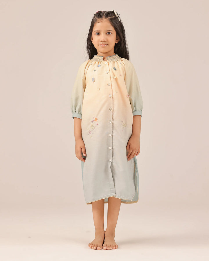 Sorbet Dress (Ivory To Grey)