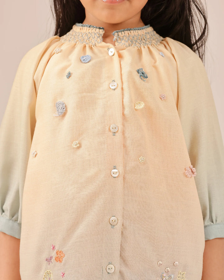 Sorbet Dress (Ivory To Grey)