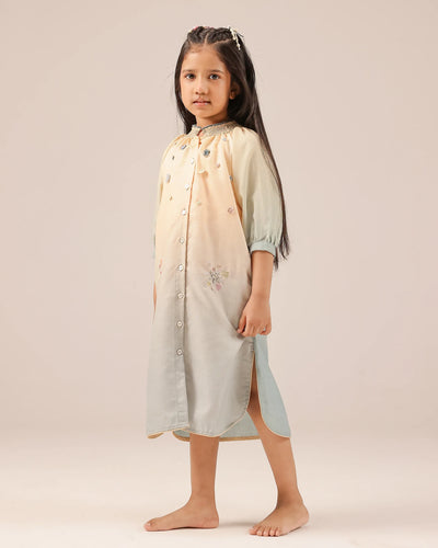 Sorbet Dress (Ivory To Grey)