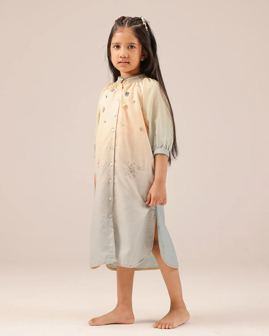 Sorbet Dress (Ivory To Grey)