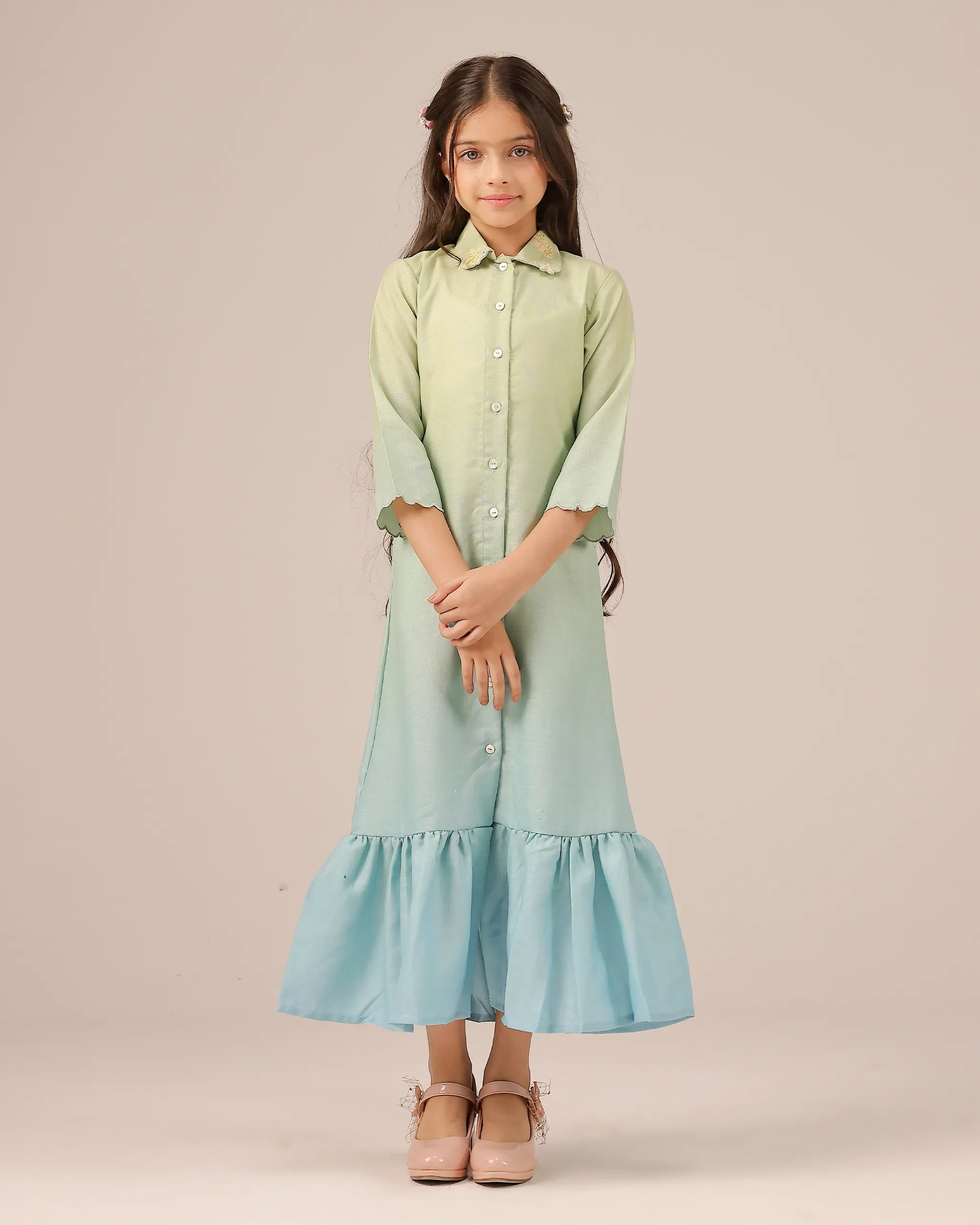 Seafoam Dress (Green To Blue)