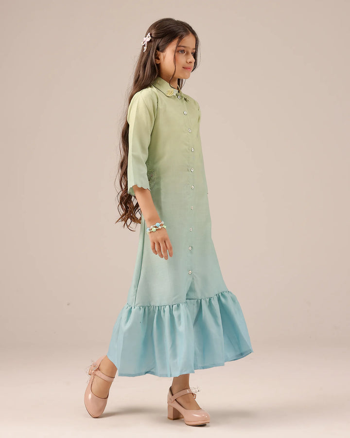Seafoam Dress (Green To Blue)