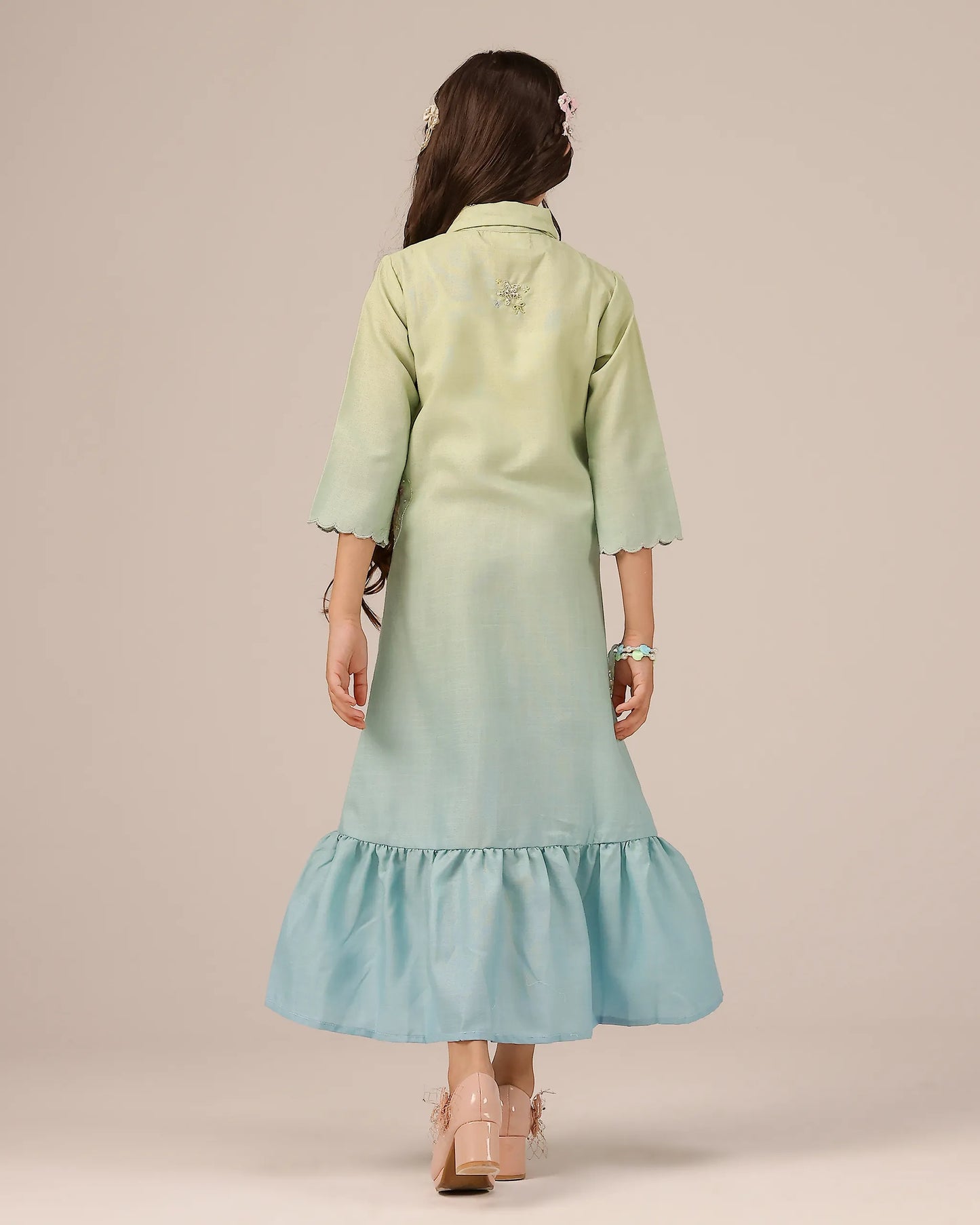 Seafoam Dress (Green To Blue)