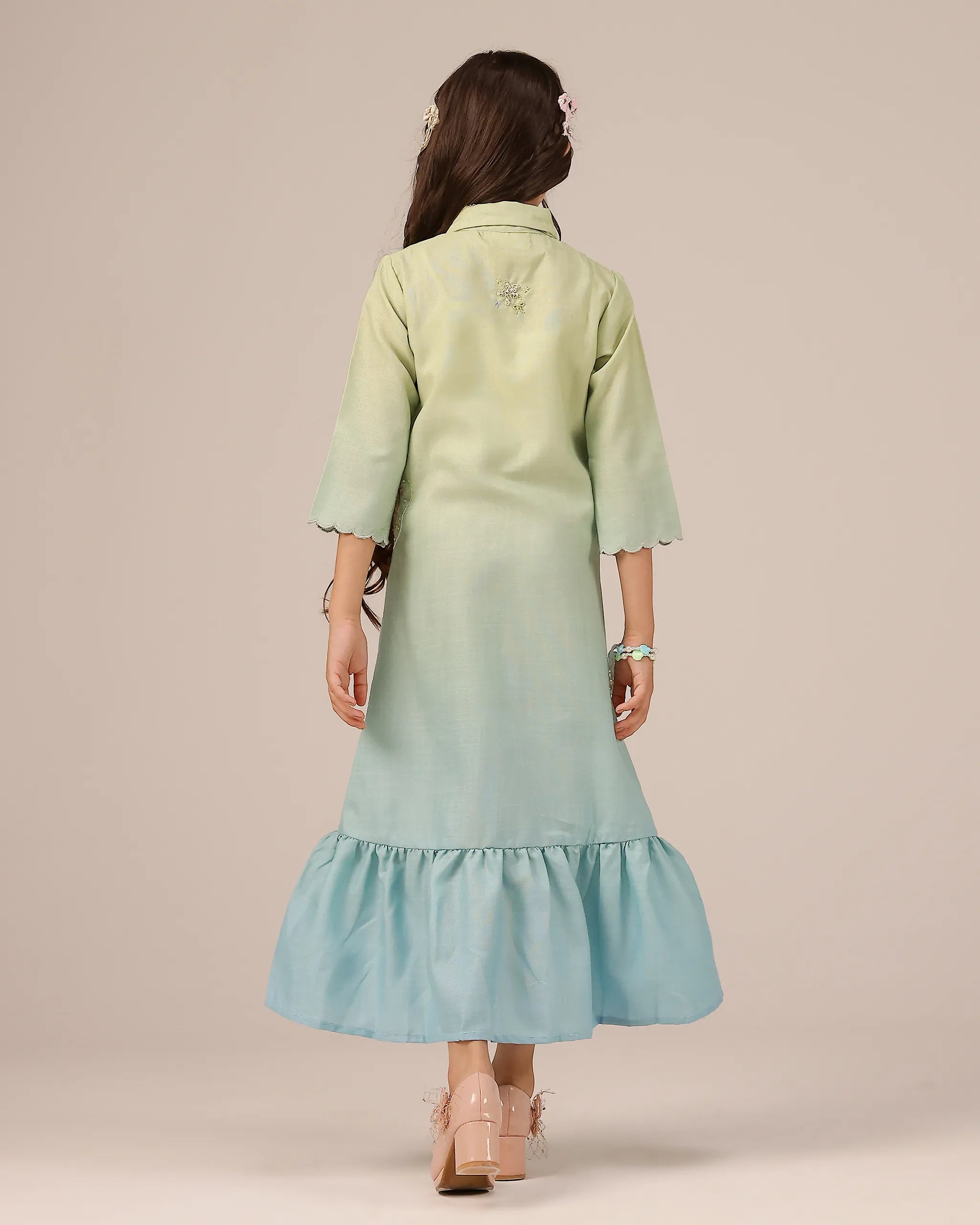 Seafoam Dress (Green To Blue)