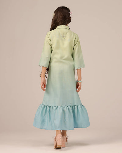 Seafoam Dress (Green To Blue)