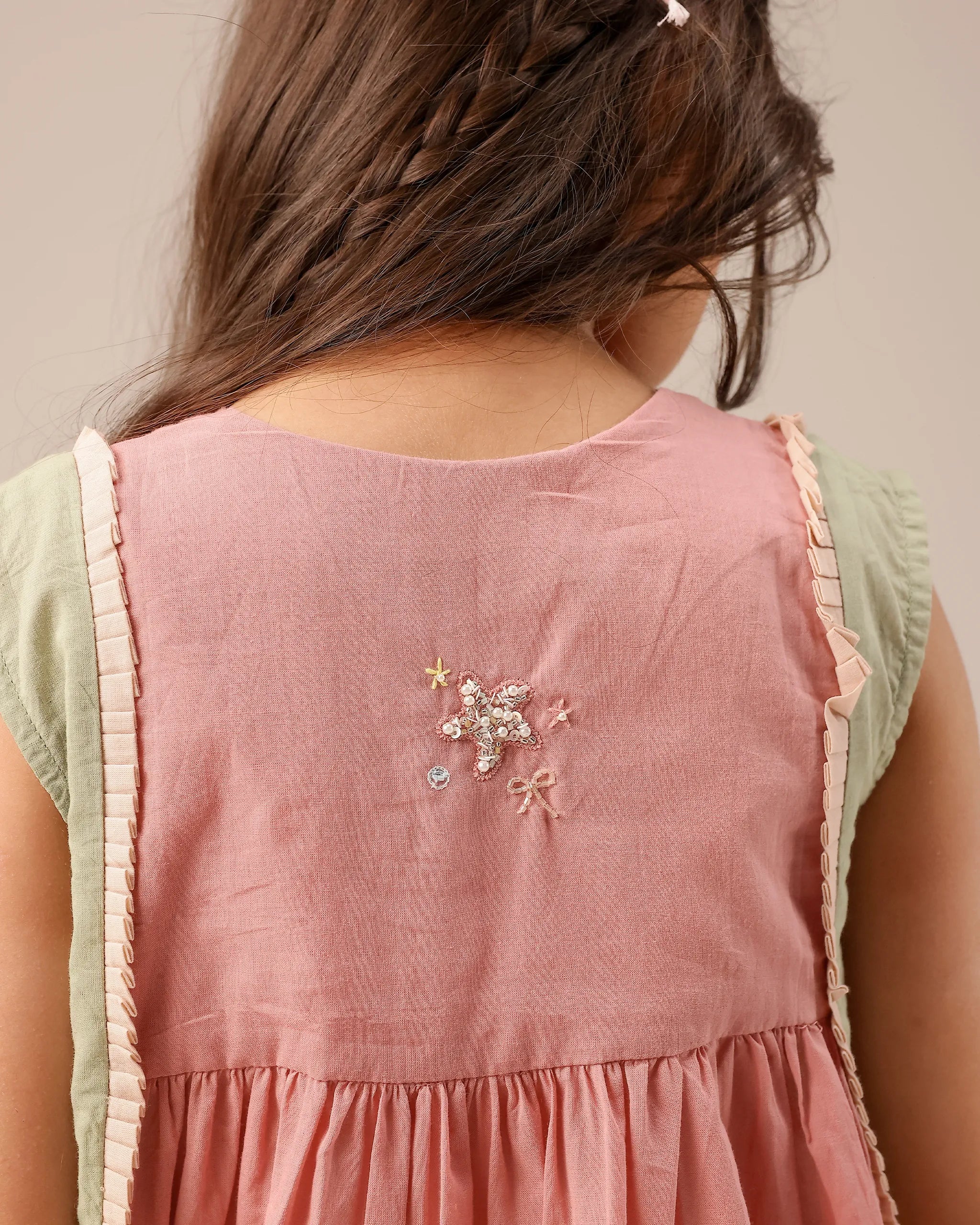 Merry Berry Dress (Pink & Green )