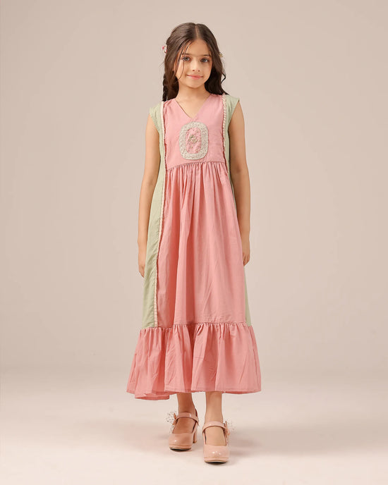 Merry Berry Dress (Pink & Green )