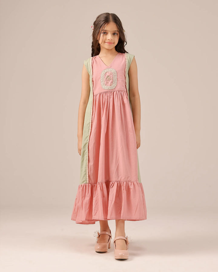 Merry Berry Dress (Pink & Green )