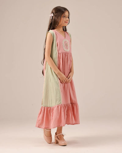 Merry Berry Dress (Pink & Green )