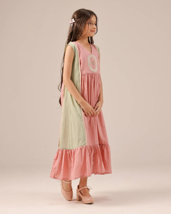 Merry Berry Dress (Pink & Green )
